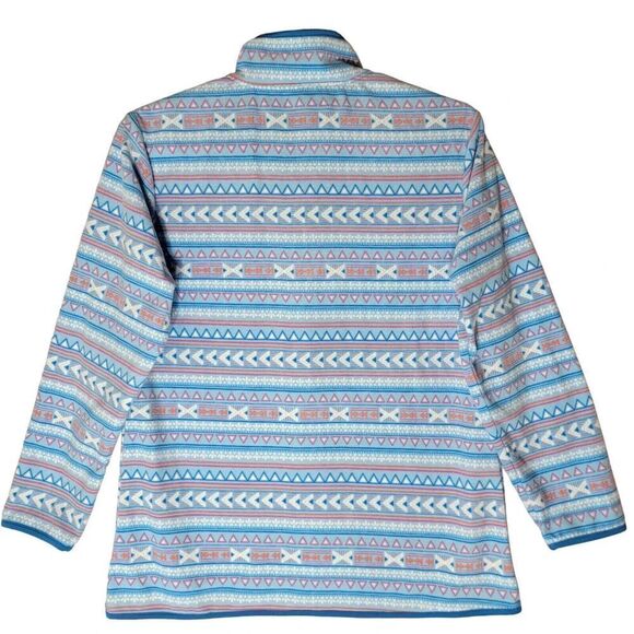 Love and Pineapples Quarter Zip Fleece Jacket Womens Size L Blue - Picture 2 of 5